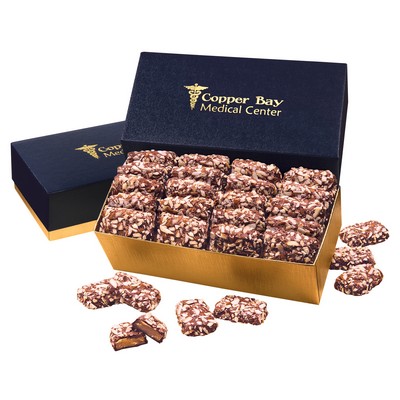 Navy & Gold Gift Box w/English Butter Toffee