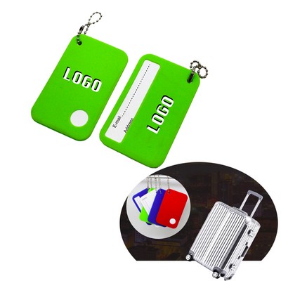 Mini Silicone Luggage Tracking Tag W/ Chain