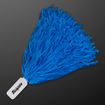 Economy Blue Pom Poms (Non-Light Up) - Domestic Print