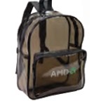 Transparent Black Vinyl Backpack