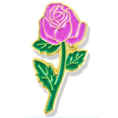 1" Pink Rose Lapel Pin