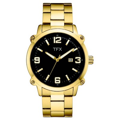 TFX Distributed by Bulova® Men's Sport Bracelet Watch w/Gold Bracelet