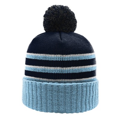 Richardson® Pom Striped Cuffed Beanie