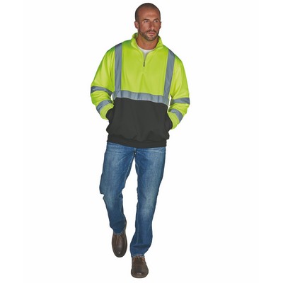 Unisex Quarter Zip Hi-Vis Sweatshirt