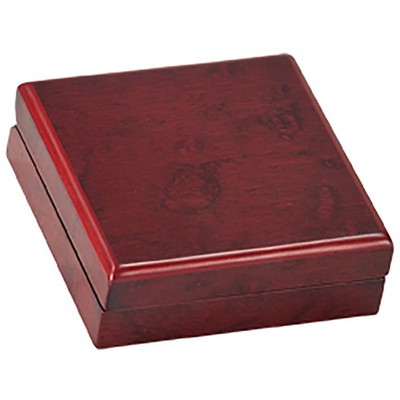 3.75" x 3.75" Rosewood Finish Medal Box