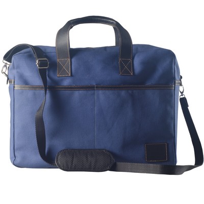 Blue Cotton Canvas Executive Luggage Bag