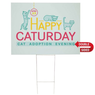 36" x 24" Corrugated Plastic Sign Kit (Double-Sided)