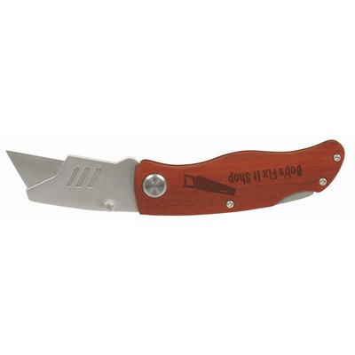 4" Wood Handle Utility Knife