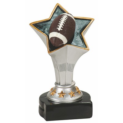 5 3/4" Football Rising Star Resin