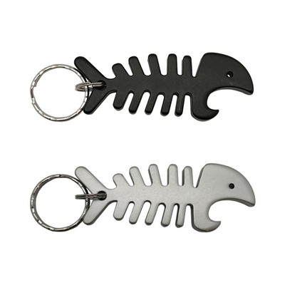 Fish Bone Bottle Opener Keychain