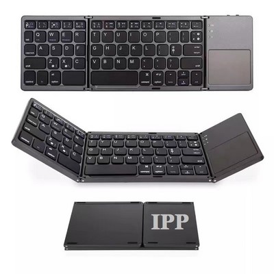 Foldable Wireless keyboard With Touchpad