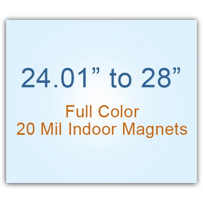 Die Cut Magnets 24.01 to 28 Square Inches Indoor Magnets - 20 Mil - 4 Color Process