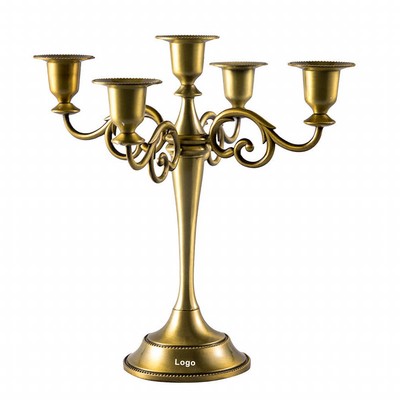 Metal Candelabra Retro Candlestick Holder 5 Head