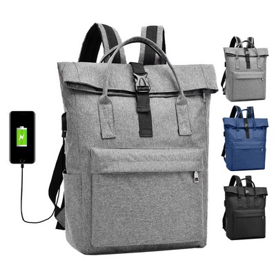 Travel Backpack with USB Charging Port