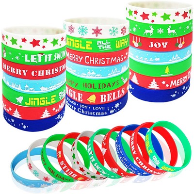 Silicone Christmas Rubber Band Bracelet