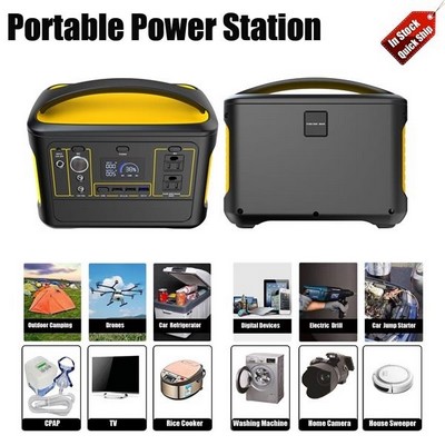 600W/153600mAh/12V Portable Power Supply w/Flashlight & SOS Light