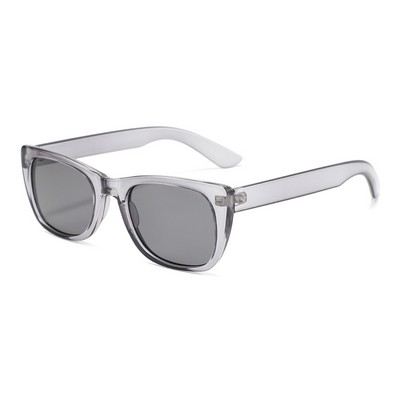 Sunglasses - Gray Lenses - Gray Clear Frames