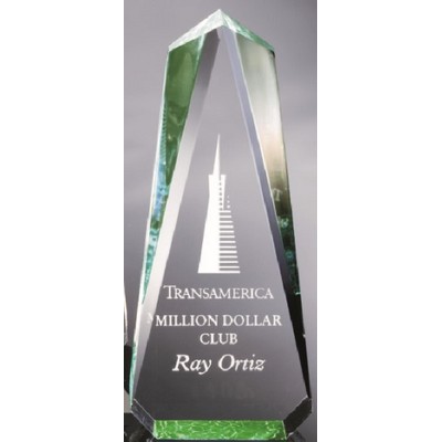 Faceted Obelisk Acrylic Award, 11"H