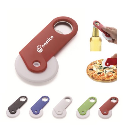 Pizza Cutter w/Bottle Opener - Prop 65 Compliant