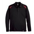 Dickie's® Men's Team Performance Long Sleeve Polo Shirt - Black/English Red