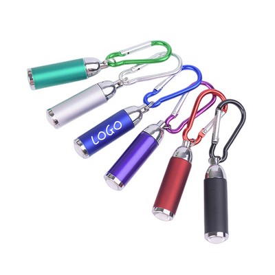 Mini Aluminum Led Flashlight w/ Carabiner