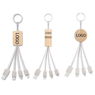 4-in-1 Fast Charging Cable with Keychain