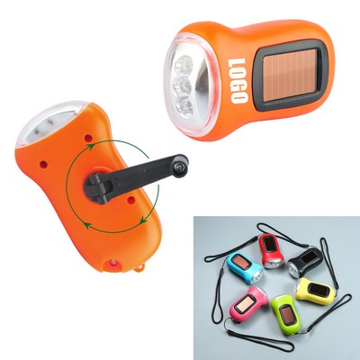 LED Mini Rechargeable Solar Powered Flashlight