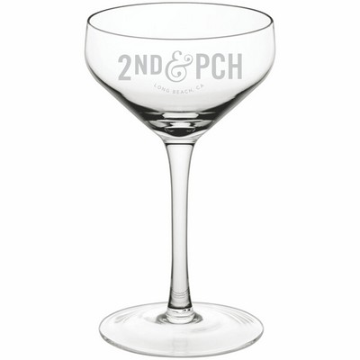 Deep Etched or Laser Engraved Acopa Silhouette 9 oz. Coupe Glass