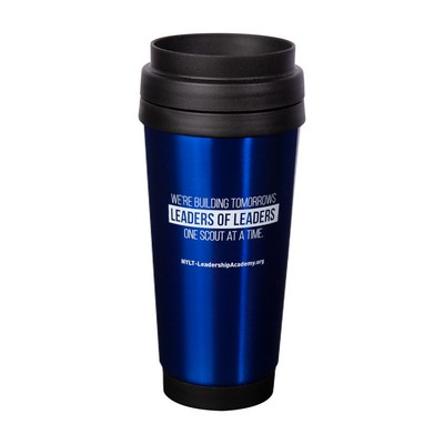 16 oz. Leer Stainless Steel Travel Mug (1 Color Imprint)