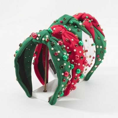 Red Green Crystal Diamonds Headbands