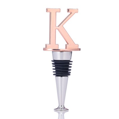 Metal Letter K Shape Wine Stopper