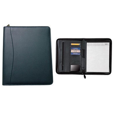 Zippered Portfolio Organizer - Elegant and Professional