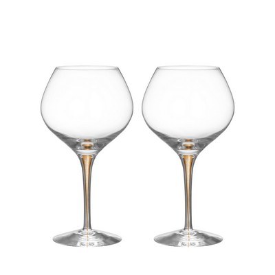 2 Piece Intermezzo Gold Bouquet Drinkware Set