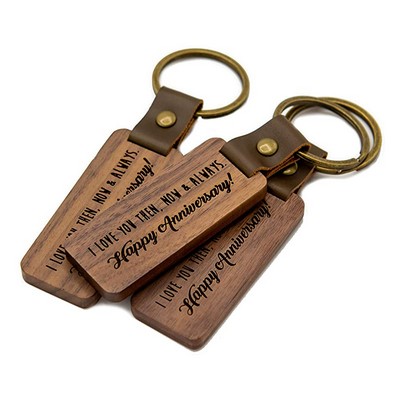 Engraved Wood Keychain