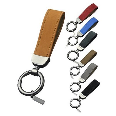 Genuine Leather Loop Keychain