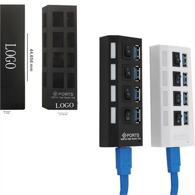 4 Port USB 3.0 Hub Slim Data Hub