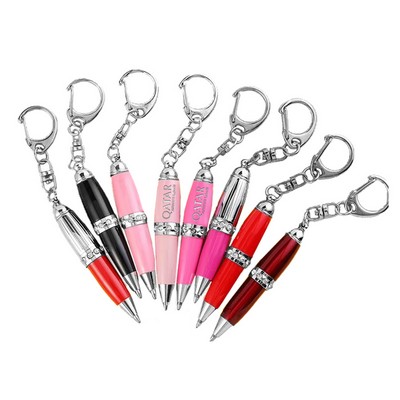 Metal Mini Pen W/ Keychain - Optional Gift Box