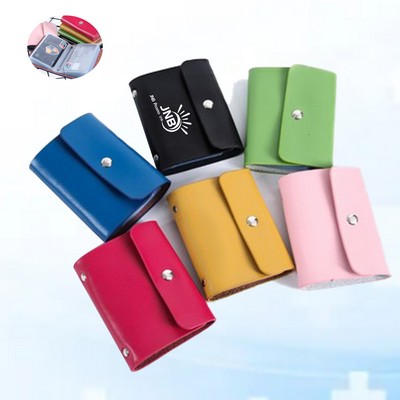 Button Slim Card Holder