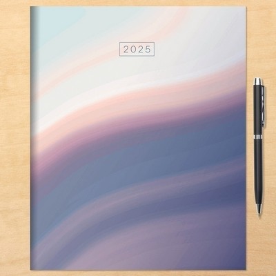 2025 Hazy and Purple Large Monthly Planner