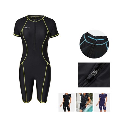 Women's Short Sleeve One-piece Snorkeling Suit