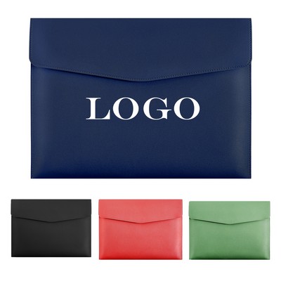 PU Leather A4 Magnetic Buckle File Bag