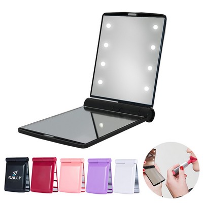 Pocket Folding Makeup Cosmetic Led Mirror