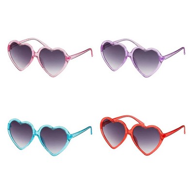 Kids Glitter Heart Sunglasses