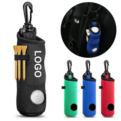 Golf Balls Bag Tees Holder with Clip