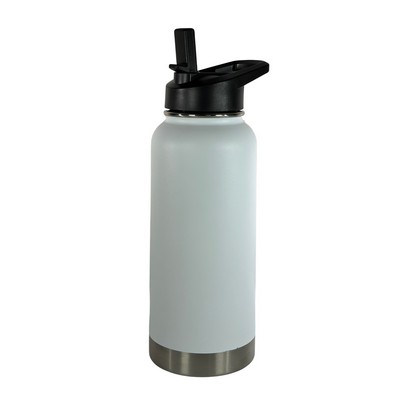 32 Oz. Stainless Double Wall Vacuum Insulated bottle powder coated white