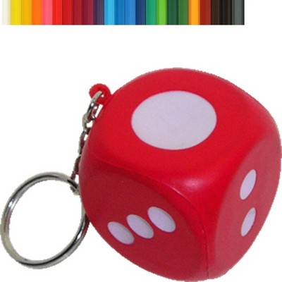 Large Dice Stress Ball Keychain