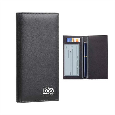 Premium Leather Checkbook Cover