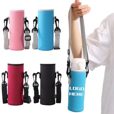 Neoprene Bottle Sleeve with Shoulder Strap