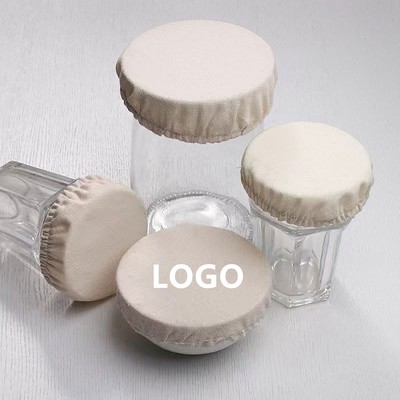 Sourdough Starter Jar Covers Unbleached Reusable 100% Cotton Stretchy Cloth Bowl Jar Lids