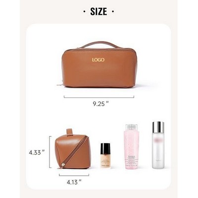 Travel Makeup Bag,Large Capacity Cosmetic Bags,Waterproof Portable Pouch,Open Flat Toiletry Organize